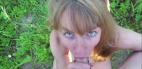  Russian Girl Sasha Bikeyeva - Gorgeous Eyes Cute Girlfriend in Micro Bikini. Outdoor Blowjob in the Park